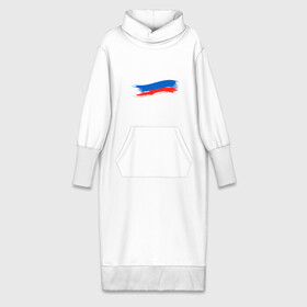 Платье удлиненное хлопок с принтом Российский флаг в Санкт-Петербурге,  |  | патриоты | россия | рф | флаг