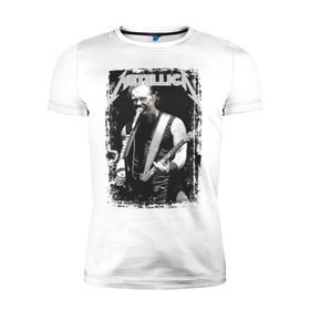 Мужская футболка премиум с принтом Metallica в Санкт-Петербурге, 92% хлопок, 8% лайкра | приталенный силуэт, круглый вырез ворота, длина до линии бедра, короткий рукав | metallica | металлика