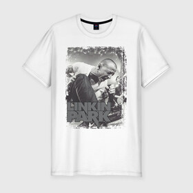 Мужская футболка премиум с принтом Linkin Park в Санкт-Петербурге, 92% хлопок, 8% лайкра | приталенный силуэт, круглый вырез ворота, длина до линии бедра, короткий рукав | linkin | park