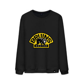 Мужской свитшот хлопок с принтом HC Boston Bruins Label в Санкт-Петербурге, 100% хлопок |  | Тематика изображения на принте: boston | bruins | club | hockey | клуб | хоккей