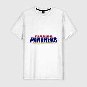 Мужская футболка премиум с принтом HC Florida Panthers Sign в Санкт-Петербурге, 92% хлопок, 8% лайкра | приталенный силуэт, круглый вырез ворота, длина до линии бедра, короткий рукав | club | florida | hockey | panthers | клуб | хоккей