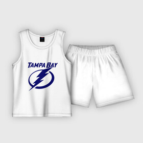 Детская пижама с шортами хлопок с принтом HC Tampa Bay в Санкт-Петербурге,  |  | bay | club | hockey | tampa | клуб | хоккей