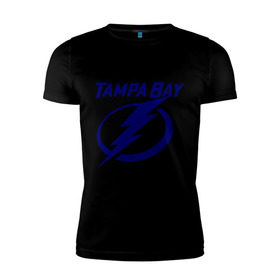 Мужская футболка премиум с принтом HC Tampa Bay в Санкт-Петербурге, 92% хлопок, 8% лайкра | приталенный силуэт, круглый вырез ворота, длина до линии бедра, короткий рукав | bay | club | hockey | tampa | клуб | хоккей