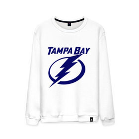 Мужской свитшот хлопок с принтом HC Tampa Bay в Санкт-Петербурге, 100% хлопок |  | bay | club | hockey | tampa | клуб | хоккей