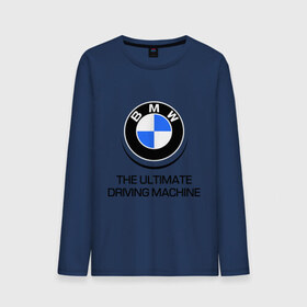 Мужской лонгслив хлопок с принтом BMW Driving Machine в Санкт-Петербурге, 100% хлопок |  | bmw | driving | machine | ultimate