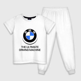 Детская пижама хлопок с принтом BMW Driving Machine в Санкт-Петербурге, 100% хлопок |  брюки и футболка прямого кроя, без карманов, на брюках мягкая резинка на поясе и по низу штанин
 | bmw | driving | machine | ultimate