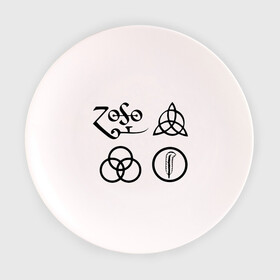 Тарелка 3D с принтом Led Zeppelin simbols в Санкт-Петербурге, фарфор | диаметр - 210 мм
диаметр для нанесения принта - 120 мм | led zeppelin