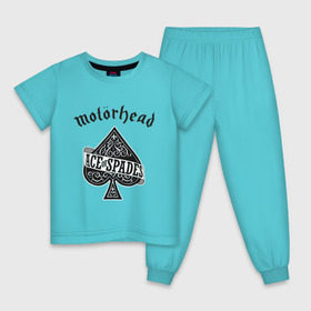 Детская пижама хлопок с принтом Motorhead ace of spades в Санкт-Петербурге, 100% хлопок |  брюки и футболка прямого кроя, без карманов, на брюках мягкая резинка на поясе и по низу штанин
 | motorhead