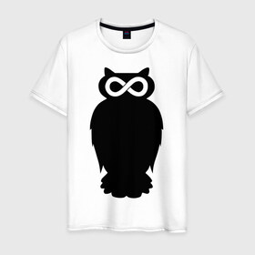 Мужская футболка хлопок с принтом owl в Санкт-Петербурге, 100% хлопок | прямой крой, круглый вырез горловины, длина до линии бедер, слегка спущенное плечо. | 