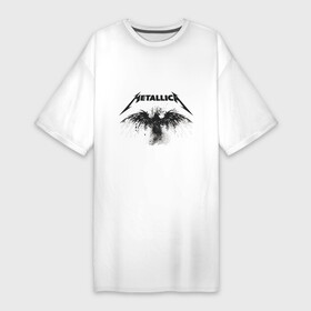 Платье-футболка хлопок с принтом Metallica в Санкт-Петербурге,  |  | metallica | музыка | рок