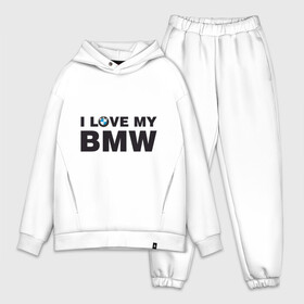 Мужской костюм хлопок OVERSIZE с принтом I love my BMW в Санкт-Петербурге,  |  | bmw | love | бмв | люблю