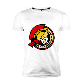 Мужская футболка премиум с принтом HC Ottawa Senators Alternative в Санкт-Петербурге, 92% хлопок, 8% лайкра | приталенный силуэт, круглый вырез ворота, длина до линии бедра, короткий рукав | alternative | club | hockey | ottawa | senators | золото | хоккей