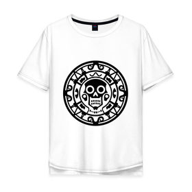 Мужская футболка хлопок Oversize с принтом Ацтекский узор в Санкт-Петербурге, 100% хлопок | свободный крой, круглый ворот, “спинка” длиннее передней части | америка | ацтеки | индейцы | узор