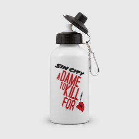 Бутылка спортивная с принтом Sin City - A Dame to Kill for Her в Санкт-Петербурге, металл | емкость — 500 мл, в комплекте две пластиковые крышки и карабин для крепления | 