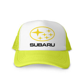 Кепка тракер с сеткой с принтом Subaru Logo в Санкт-Петербурге, трикотажное полотно; задняя часть — сетка | длинный козырек, универсальный размер, пластиковая застежка | logo | subaru | автомобиль | логотип | марка | субару