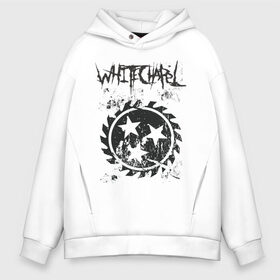 Мужское худи Oversize хлопок с принтом Whitechapel в Санкт-Петербурге, френч-терри — 70% хлопок, 30% полиэстер. Мягкий теплый начес внутри —100% хлопок | боковые карманы, эластичные манжеты и нижняя кромка, капюшон на магнитной кнопке | deathcore | whitechapel | дэткор | метал