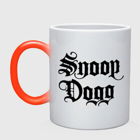 Кружка хамелеон с принтом Snoop Dogg в Санкт-Петербурге, керамика | меняет цвет при нагревании, емкость 330 мл | rap | snoop dogg | музыка | рэп | снуп дог