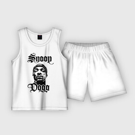 Детская пижама с шортами хлопок с принтом Snoop Dogg в Санкт-Петербурге,  |  | rap | snoop dogg | музыка | рэп | снуп дог