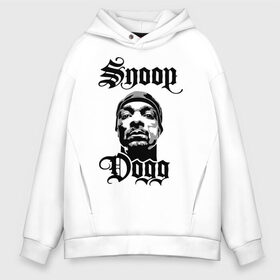 Мужское худи Oversize хлопок с принтом Snoop Dogg в Санкт-Петербурге, френч-терри — 70% хлопок, 30% полиэстер. Мягкий теплый начес внутри —100% хлопок | боковые карманы, эластичные манжеты и нижняя кромка, капюшон на магнитной кнопке | rap | snoop dogg | музыка | рэп | снуп дог