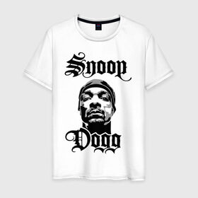 Мужская футболка хлопок с принтом Snoop Dogg в Санкт-Петербурге, 100% хлопок | прямой крой, круглый вырез горловины, длина до линии бедер, слегка спущенное плечо. | rap | snoop dogg | музыка | рэп | снуп дог