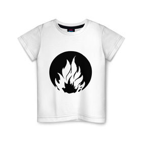 Детская футболка хлопок с принтом Дивергент - Бесстрашие в Санкт-Петербурге, 100% хлопок | круглый вырез горловины, полуприлегающий силуэт, длина до линии бедер | бесстрашие | дивергент | огонь | символ