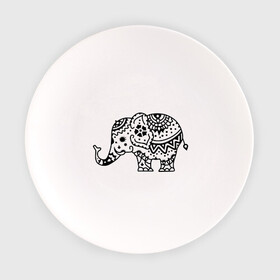 Тарелка с принтом Слоник узор в Санкт-Петербурге, фарфор | диаметр - 210 мм
диаметр для нанесения принта - 120 мм | Тематика изображения на принте: слон