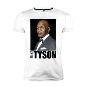Мужская футболка премиум с принтом Mike Tyson в Санкт-Петербурге, 92% хлопок, 8% лайкра | приталенный силуэт, круглый вырез ворота, длина до линии бедра, короткий рукав | майк тайсон