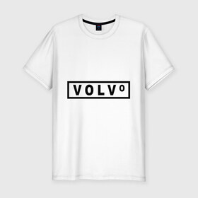 Мужская футболка премиум с принтом Volvo в Санкт-Петербурге, 92% хлопок, 8% лайкра | приталенный силуэт, круглый вырез ворота, длина до линии бедра, короткий рукав | Тематика изображения на принте: valve | volvo | логотип