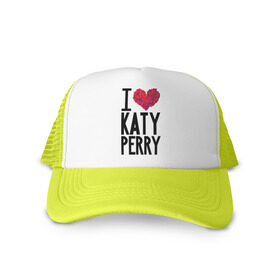 Кепка тракер с сеткой с принтом I love Katy Perry в Санкт-Петербурге, трикотажное полотно; задняя часть — сетка | длинный козырек, универсальный размер, пластиковая застежка | Тематика изображения на принте: katy perry | pop | знаменитости | корона | кэти перри | музыка | певица