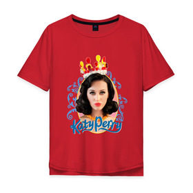 Мужская футболка хлопок Oversize с принтом Katy Perry в Санкт-Петербурге, 100% хлопок | свободный крой, круглый ворот, “спинка” длиннее передней части | Тематика изображения на принте: katy perry | pop | знаменитости | корона | кэти перри | музыка | певица