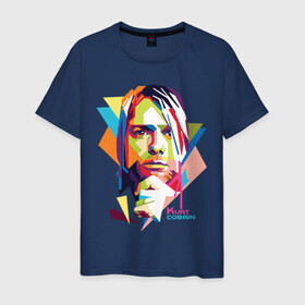 Мужская футболка хлопок с принтом Kurt Cobain в Санкт-Петербурге, 100% хлопок | прямой крой, круглый вырез горловины, длина до линии бедер, слегка спущенное плечо. | kurt cobain | nirvana | pock | wpap | знаменитости | курт кобейн | нирвана | рок
