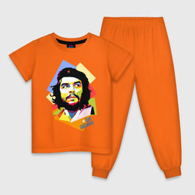 Детская пижама хлопок с принтом Che Guevara в Санкт-Петербурге, 100% хлопок |  брюки и футболка прямого кроя, без карманов, на брюках мягкая резинка на поясе и по низу штанин
 | че гевара