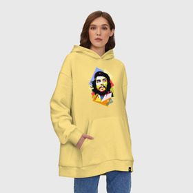 Худи SuperOversize хлопок с принтом Che Guevara в Санкт-Петербурге, 70% хлопок, 30% полиэстер, мягкий начес внутри | карман-кенгуру, эластичная резинка на манжетах и по нижней кромке, двухслойный капюшон
 | че гевара