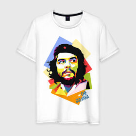Мужская футболка хлопок с принтом Che Guevara в Санкт-Петербурге, 100% хлопок | прямой крой, круглый вырез горловины, длина до линии бедер, слегка спущенное плечо. | Тематика изображения на принте: че гевара