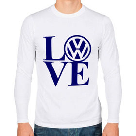 Мужской лонгслив хлопок с принтом Volkswagen love в Санкт-Петербурге, 100% хлопок |  | love | volkswagen | любовь | фольксваген