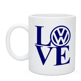 Кружка с принтом Volkswagen love в Санкт-Петербурге, керамика | объем — 330 мл, диаметр — 80 мм. Принт наносится на бока кружки, можно сделать два разных изображения | love | volkswagen | любовь | фольксваген