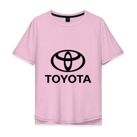 Мужская футболка хлопок Oversize с принтом Toyota Logo в Санкт-Петербурге, 100% хлопок | свободный крой, круглый ворот, “спинка” длиннее передней части | logo | toyota | логотип | тойота
