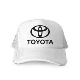 Кепка тракер с сеткой с принтом Toyota Logo в Санкт-Петербурге, трикотажное полотно; задняя часть — сетка | длинный козырек, универсальный размер, пластиковая застежка | logo | toyota | логотип | тойота