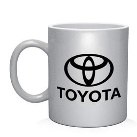 Кружка с принтом Toyota Logo в Санкт-Петербурге, керамика | объем — 330 мл, диаметр — 80 мм. Принт наносится на бока кружки, можно сделать два разных изображения | logo | toyota | логотип | тойота