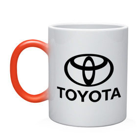 Кружка хамелеон с принтом Toyota Logo в Санкт-Петербурге, керамика | меняет цвет при нагревании, емкость 330 мл | logo | toyota | логотип | тойота