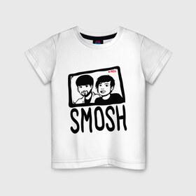 Детская футболка хлопок с принтом RusSmosh в Санкт-Петербурге, 100% хлопок | круглый вырез горловины, полуприлегающий силуэт, длина до линии бедер | blogger | russmosh | smosh | youtube | блоггер | смош | шоу | ютубер