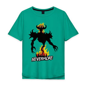 Мужская футболка хлопок Oversize с принтом Nevermore - Shadow Fiend в Санкт-Петербурге, 100% хлопок | свободный крой, круглый ворот, “спинка” длиннее передней части | Тематика изображения на принте: dota | dota2 | fiend | nevermore | shadow | дота | дота2 | невермор