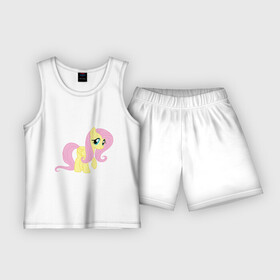 Детская пижама с шортами хлопок с принтом Пони пегас Флаттершай в Санкт-Петербурге,  |  | my little pony | пегас | пони | флаттершай