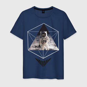 Мужская футболка хлопок с принтом Астронавт в Санкт-Петербурге, 100% хлопок | прямой крой, круглый вырез горловины, длина до линии бедер, слегка спущенное плечо. | infinite | interstellar | space | univers | астронавт | бесконечный космос | вселенная | интерстеллар | космонавт