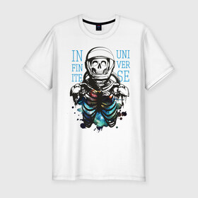 Мужская футболка премиум с принтом Бесконечный космос в Санкт-Петербурге, 92% хлопок, 8% лайкра | приталенный силуэт, круглый вырез ворота, длина до линии бедра, короткий рукав | infinite | interstellar | space | univers | астронавт | бесконечный космос | вселенная | интерстеллар | космонавт