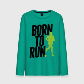 Мужской лонгслив хлопок с принтом Рожден для бега в Санкт-Петербурге, 100% хлопок |  | Тематика изображения на принте: born to run | run | бегать | рожден | рожден бежать