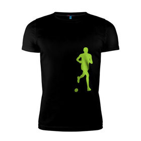 Мужская футболка премиум с принтом Рожден для бега в Санкт-Петербурге, 92% хлопок, 8% лайкра | приталенный силуэт, круглый вырез ворота, длина до линии бедра, короткий рукав | born to run | run | бегать | рожден | рожден бежать