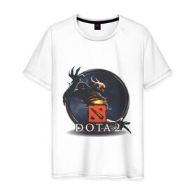 Мужская футболка хлопок с принтом Shadow Fiend Dota 2 в Санкт-Петербурге, 100% хлопок | прямой крой, круглый вырез горловины, длина до линии бедер, слегка спущенное плечо. | dota | dota2 | shadow fiend | дота | дота2