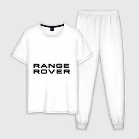 Мужская пижама хлопок с принтом Range Rover в Санкт-Петербурге, 100% хлопок | брюки и футболка прямого кроя, без карманов, на брюках мягкая резинка на поясе и по низу штанин
 | range rover