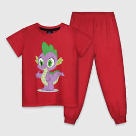 Детская пижама хлопок с принтом Дракон Спайк в Санкт-Петербурге, 100% хлопок |  брюки и футболка прямого кроя, без карманов, на брюках мягкая резинка на поясе и по низу штанин
 | my little pony | дракон | мой маленький пони | пони | спайк